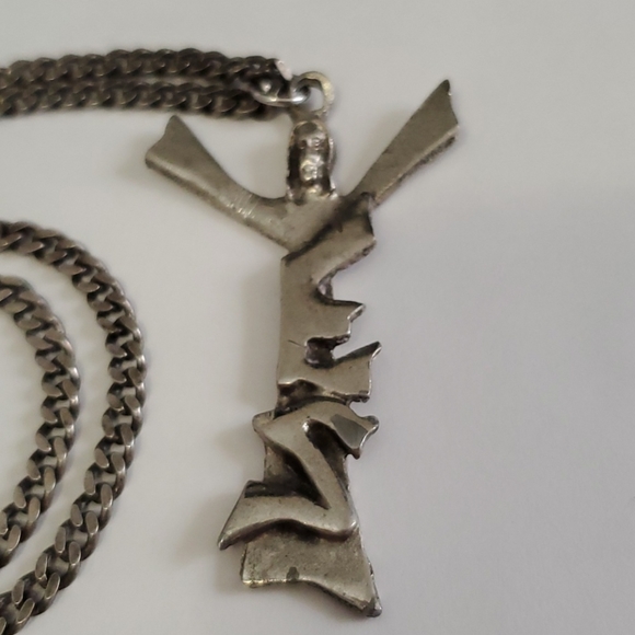 Jewelry Vintage 926 Silver Crucifix With The Word Yes Poshmark